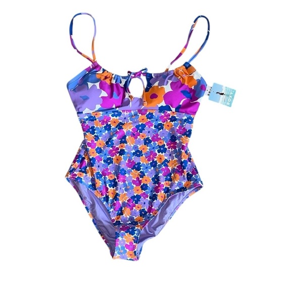 Roxy Daisy Days Keyhole One Piece Swimsuit Size Medium NWT - Picture 4 of 12